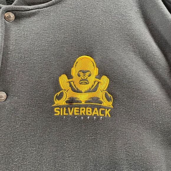 Silverback Fitness Jacket Mens 2XL XXL Black Champion Snap Sweater Gym Workout - Picture 2 of 12